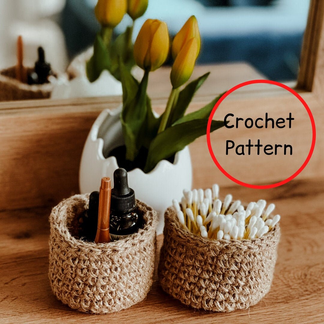 Crochet Patterns. Easy Pattern Round Storage Basket. CROCHET PATTERN ...