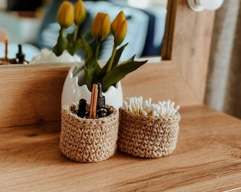 Natural handmade jute basket. Mothers day gift basket. Gift basket. Small storage basket