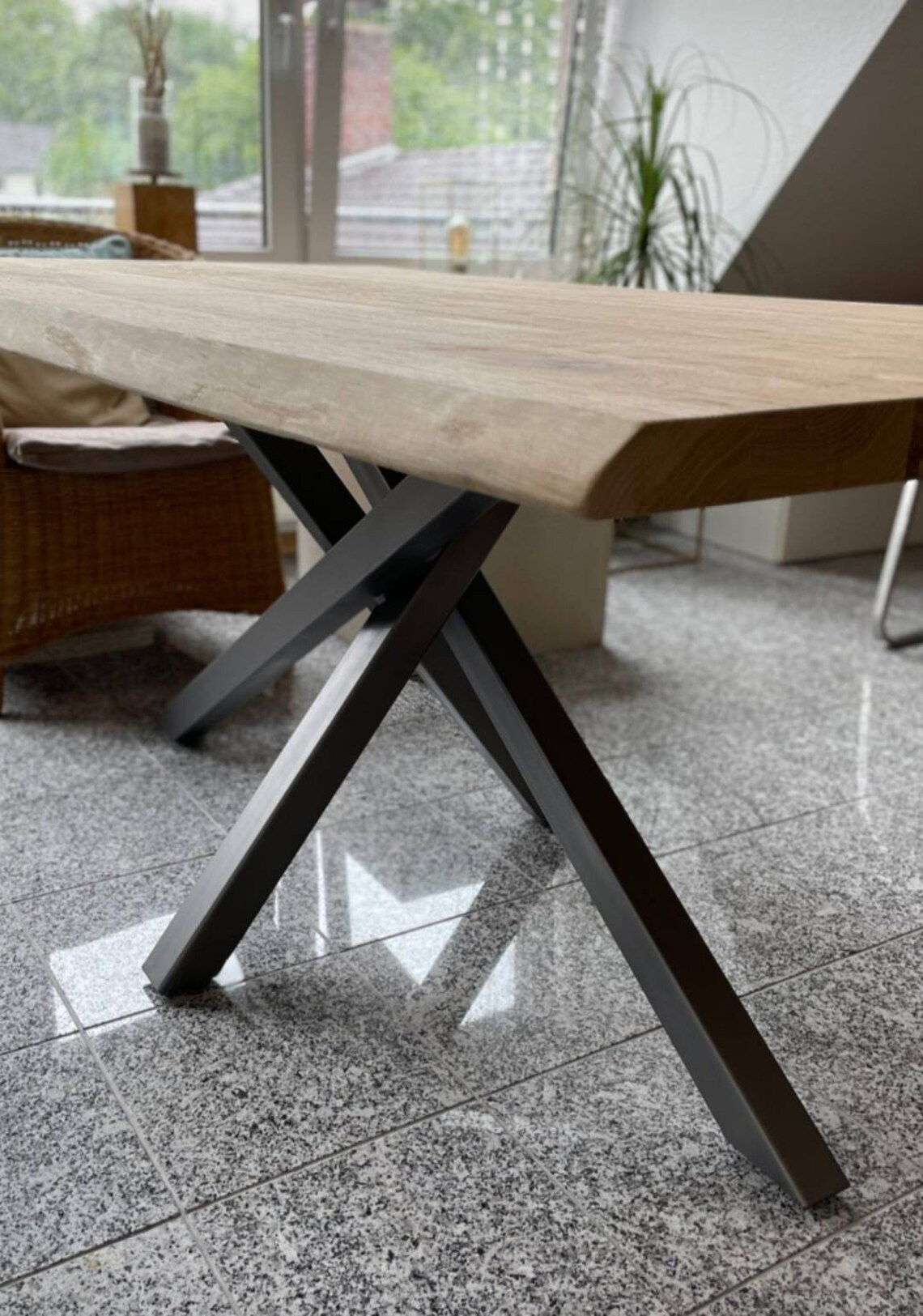 OAK DINING TABLE Solid Wood Dining Table Home Office Table Etsy