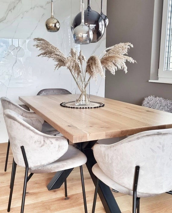 Contemporary wood dining table discount
