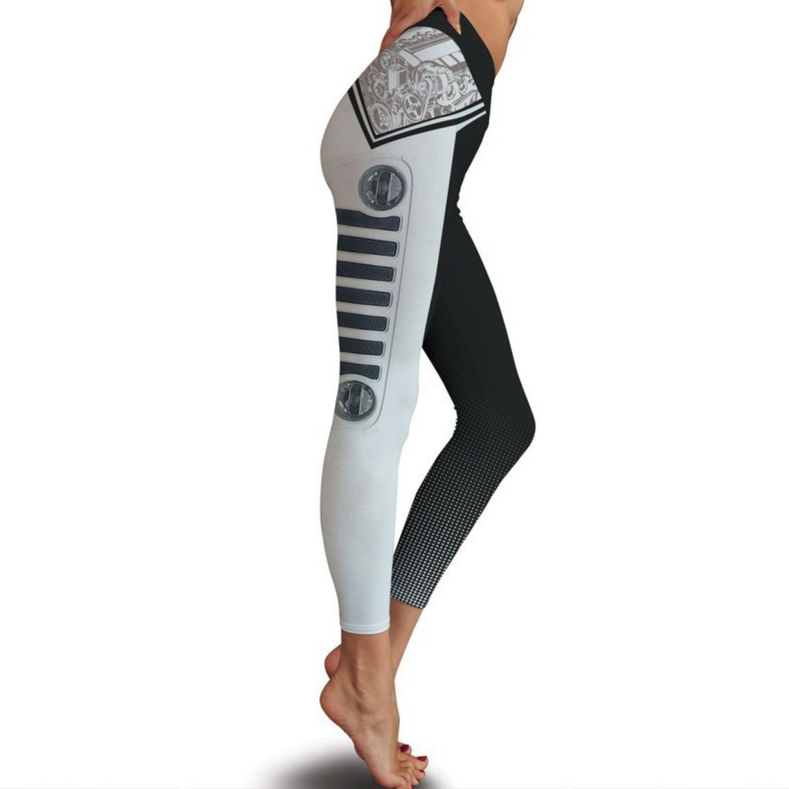 Jeep Wrangler white Jeep life Leggings for women Etsy