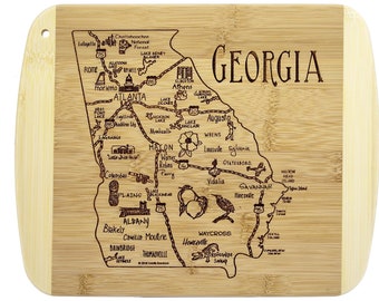 Georgia Landmark and State Destination Cheese Cutting Board Makes a Unique Housewarming or Wedding Gift