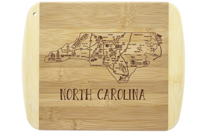 North Carolina Landmark and State Destination Cheese Cutting Board Makes a Unique Housewarming or Wedding Gift NYC New York