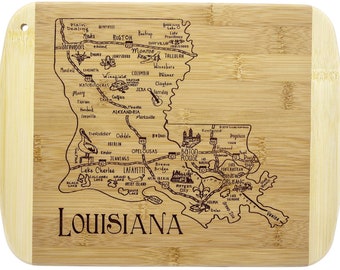 Louisiana Landmark and State Destination Cheese Cutting Board Makes a Unique Housewarming or Wedding Gift