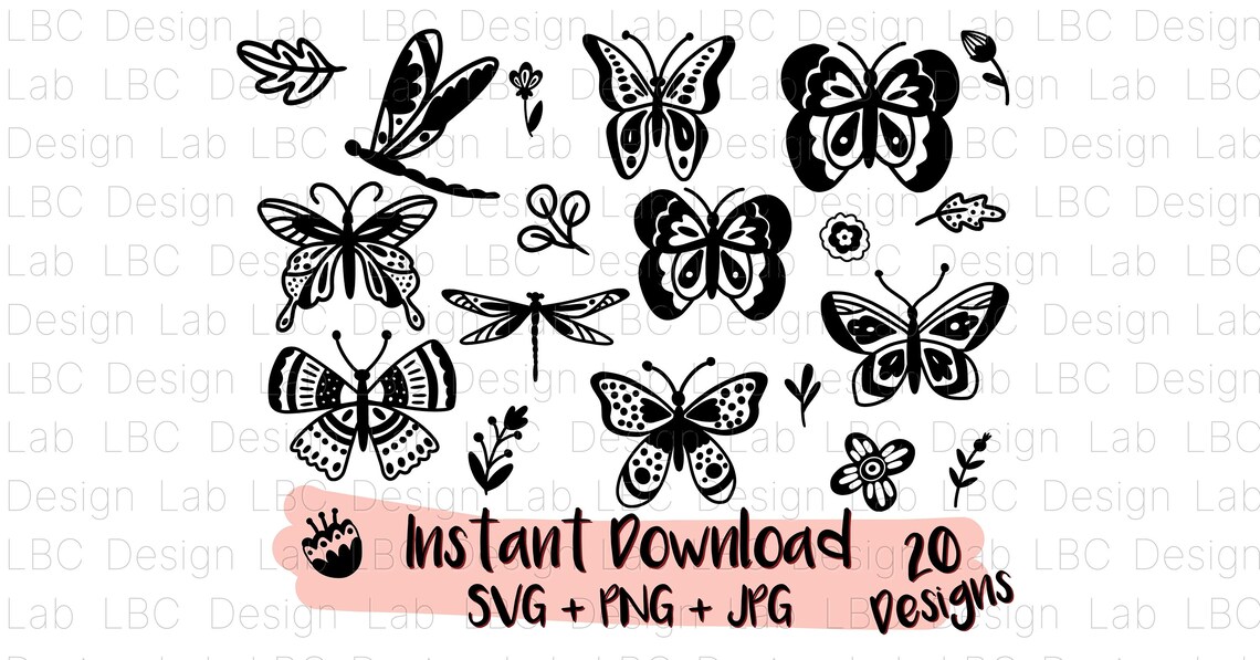 Butterfly SVG & Dragonfly SVG Bundle Butterfly SVG | Etsy