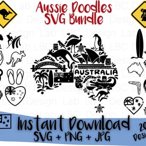Australien Clipart, Top-Seller, Australien Clipart, jetzt im Trend, gerade jetzt beliebt, Koala SVG, australische SVG, Kangaroo SVG, Koala