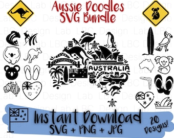 Australien Clipart, Top-Seller, Australien Clipart, jetzt im Trend, gerade jetzt beliebt, Koala SVG, australische SVG, Kangaroo SVG, Koala