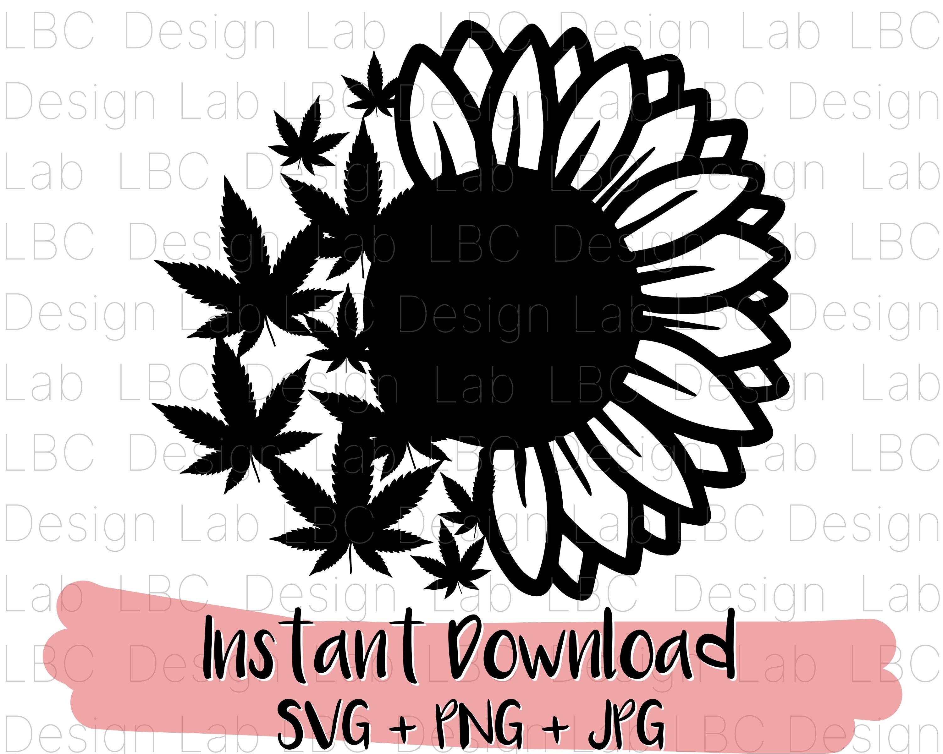 Download Marijuana Sunflower SVG Girly Weed SVG Marijuana SVG | Etsy