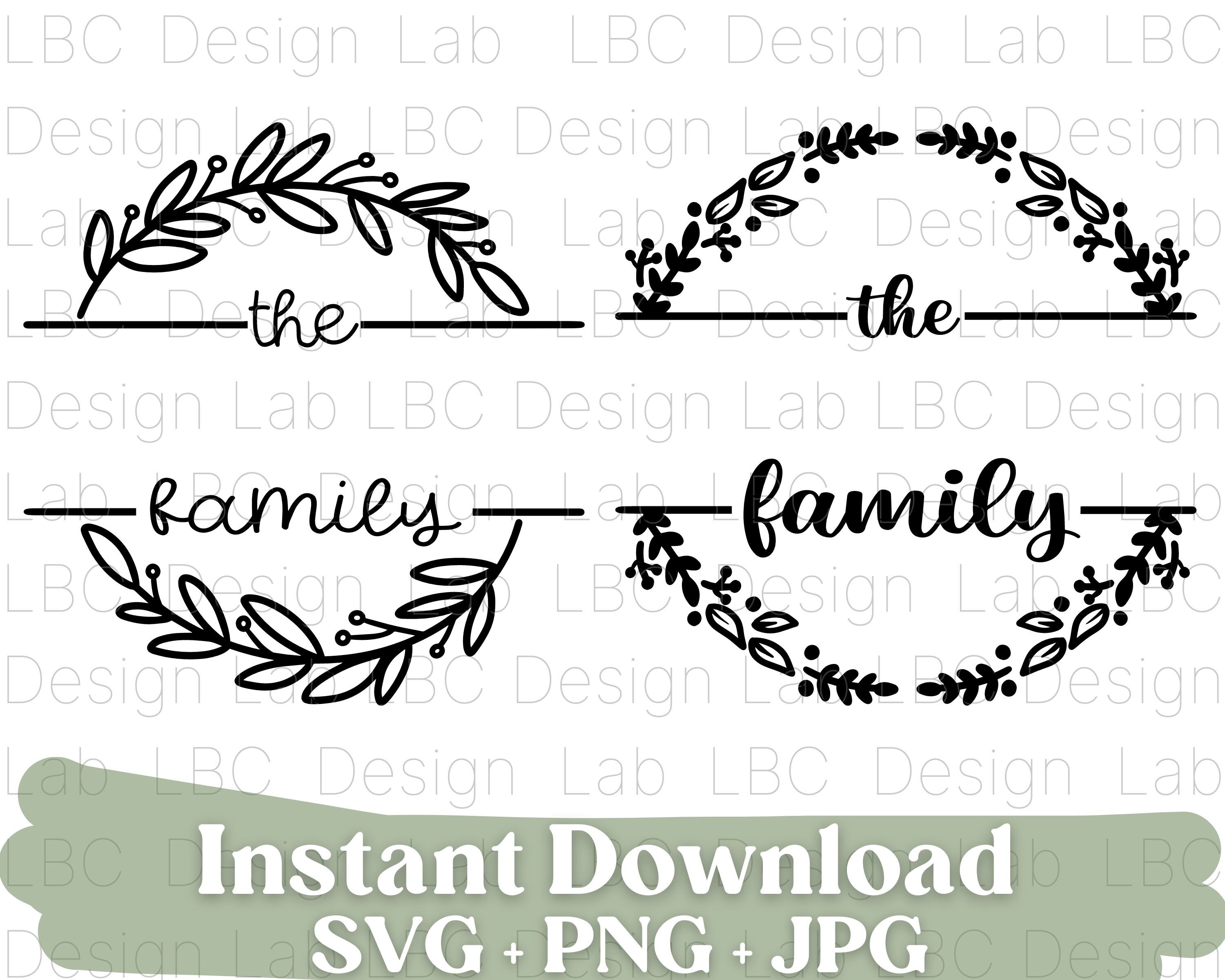 Family Monogram SVG Bundle Family Wreath SVG Family Name | Etsy