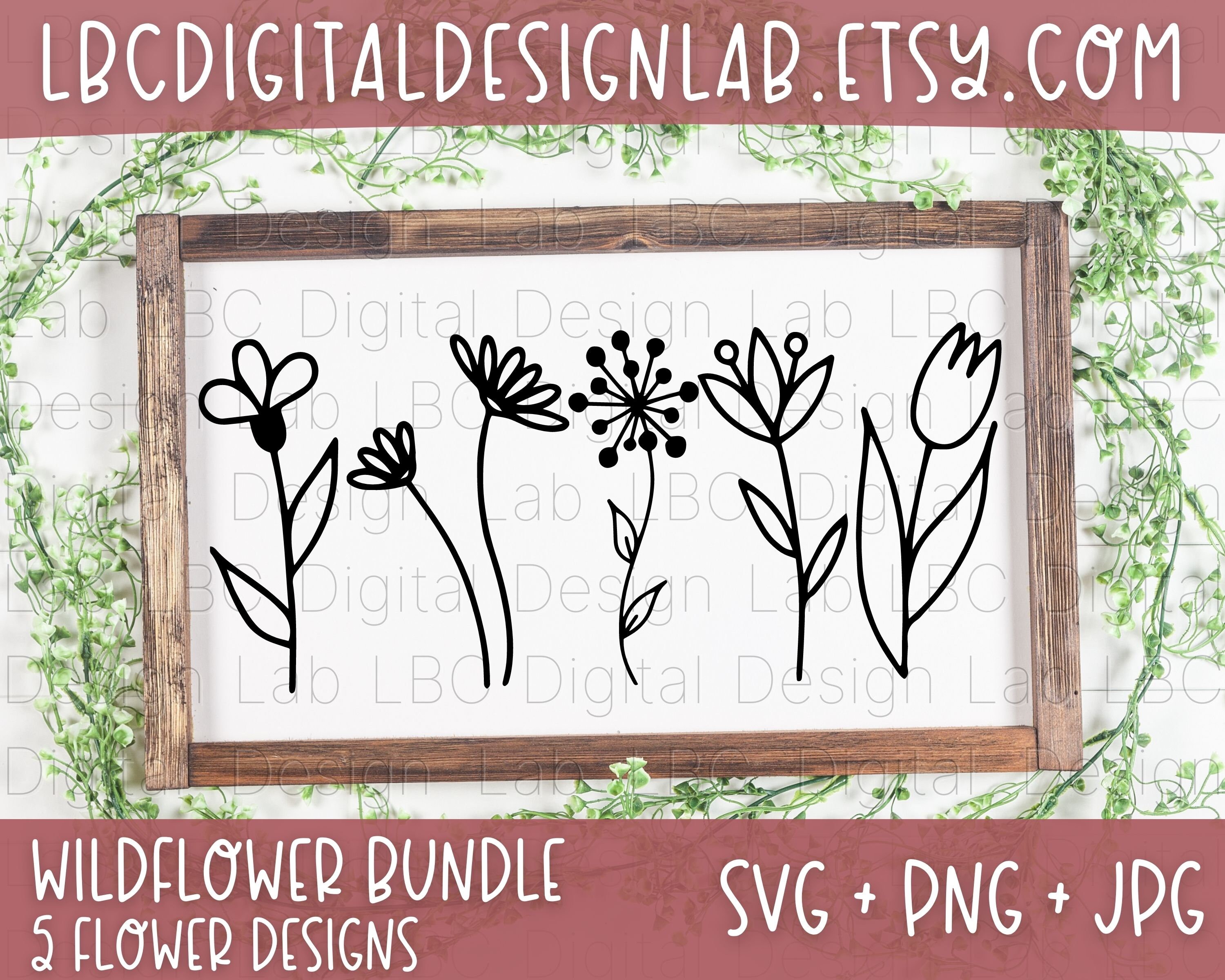 Wildflower svg Cricut Daisy svg Clipart Dandelion svg Boho svg