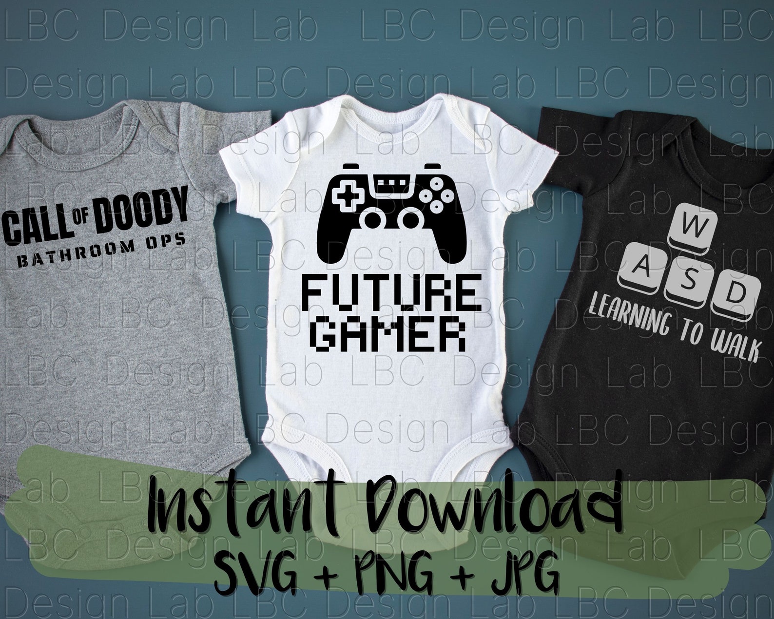 Download Gamer Baby SVG Bundle Baby Onesie SVG Gaming SVG Baby | Etsy