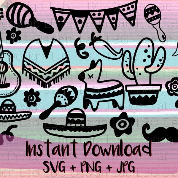 Cinco de Mayo Svg, Fiesta Clipart, Mexican Clipart, Sombrero Svg, Fiesta Svg, Top Sellers, Best Selling Art