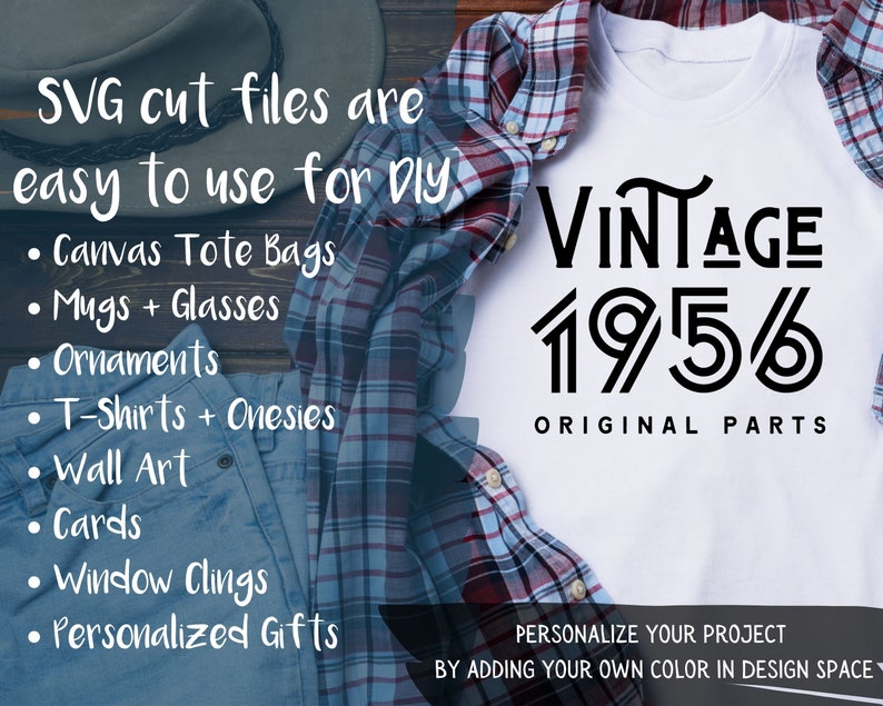Download 65 Years Old 65th Birthday Svg Original Parts Vintage Birthday Shirt Svg Funny Birthday Svg Diy Birthday Gift 1956 Svg Clip Art Art Collectibles