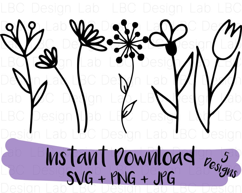 Free Free Simple Wildflower Svg SVG PNG EPS DXF File