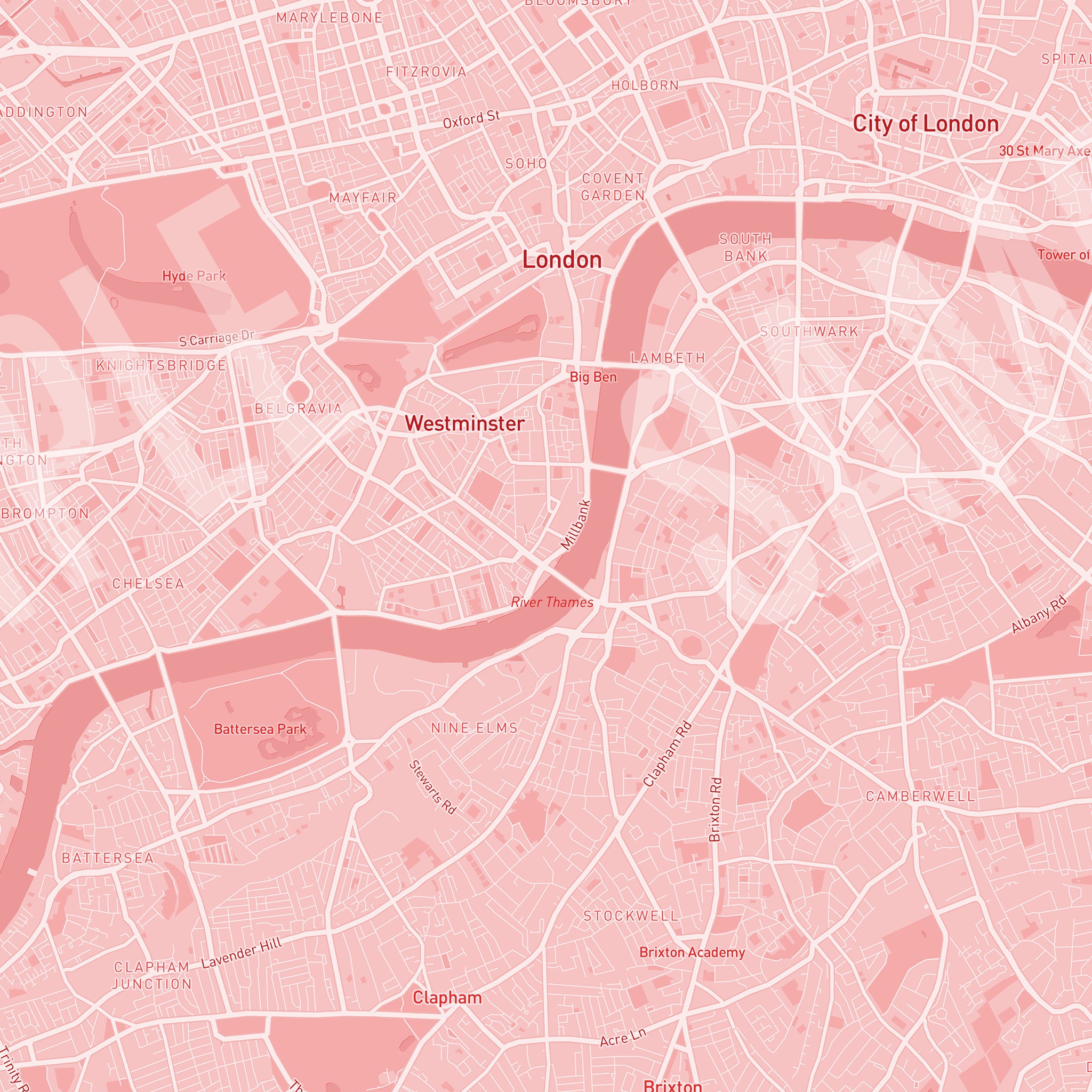 London Map Printable Poster London City Map Print Map of - Etsy
