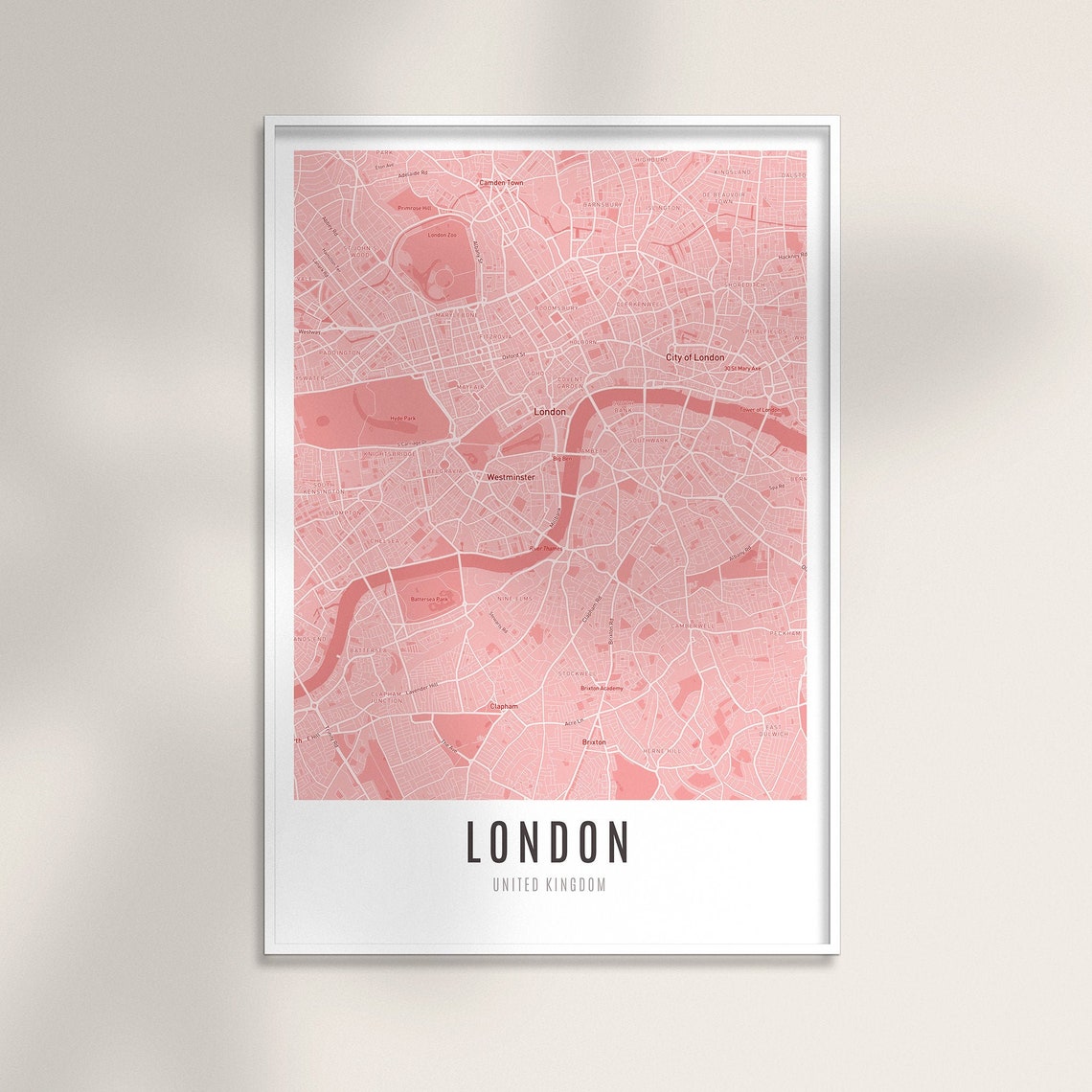 London Map Printable Poster London City Map Print Map of - Etsy
