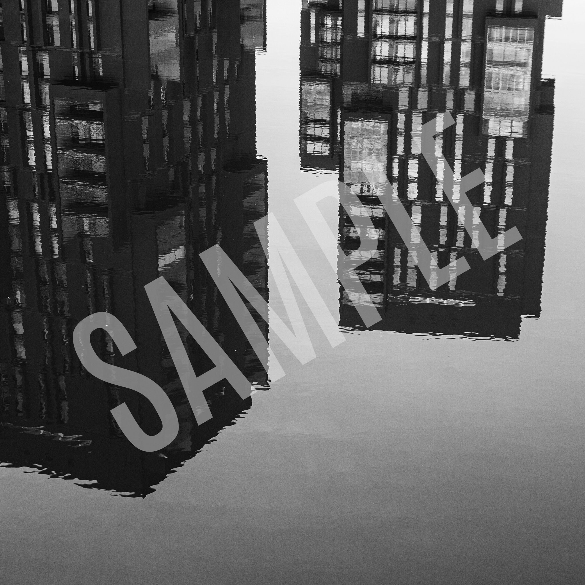 Reflection Architecture Photo Poster Digital Art Printable Poster Black ...