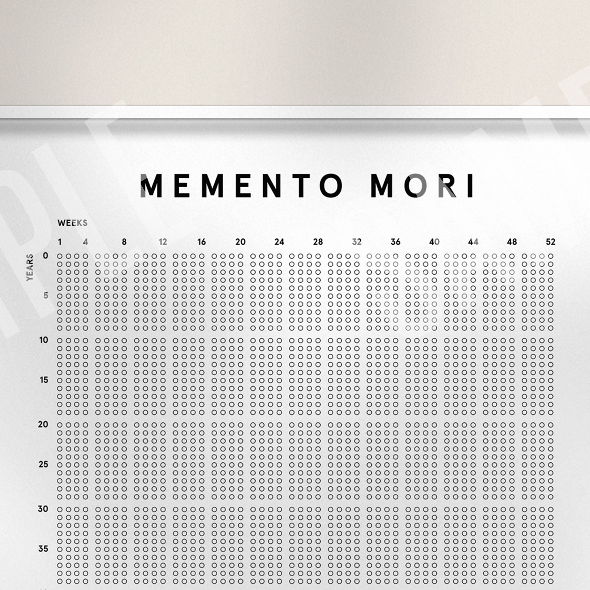 Memento Mori Printable Poster My Life Calendar Wall Decor Motivation ...