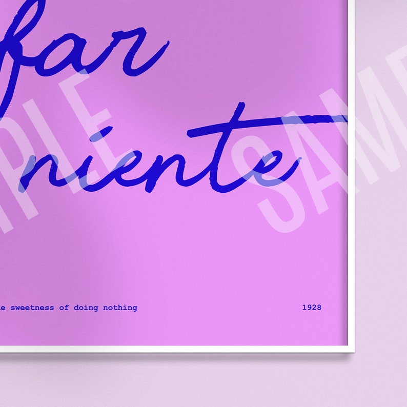 Dolce Far Niente Poster: Italian Saying Wall Art (digital Download) - Etsy
