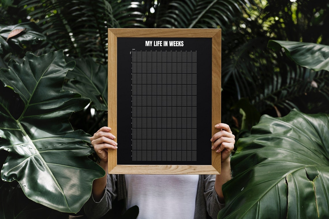 My Life in Weeks Printable Poster Wall Art Life in Weeks Etsy