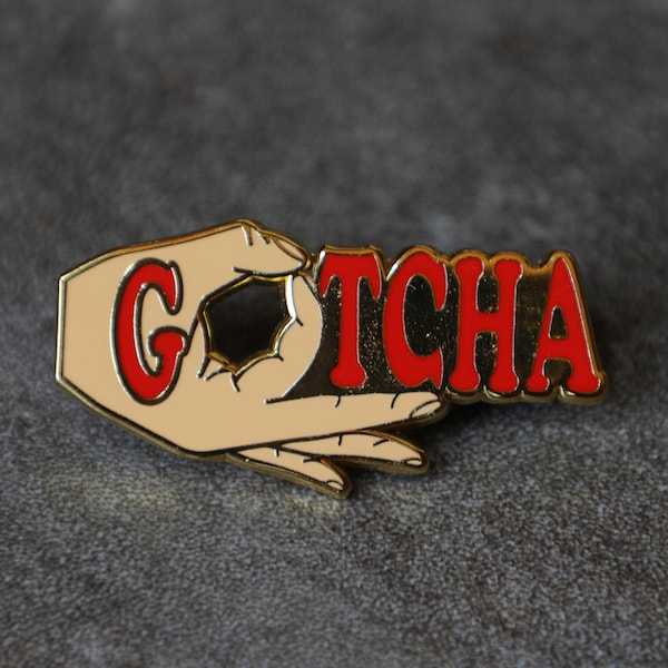 Gotcha Hand Circle Game Hard Enamel Pin Gift