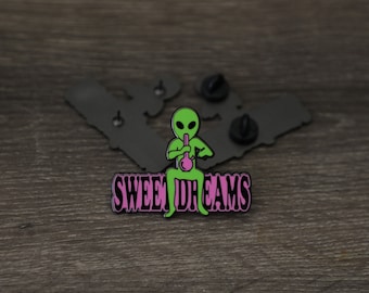 Alien Sweet Dreams Rauchkraut Hard Emaille Pin Geschenk
