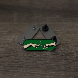 The Creation of Adam with a blunt Hard Enamel Pin Gift