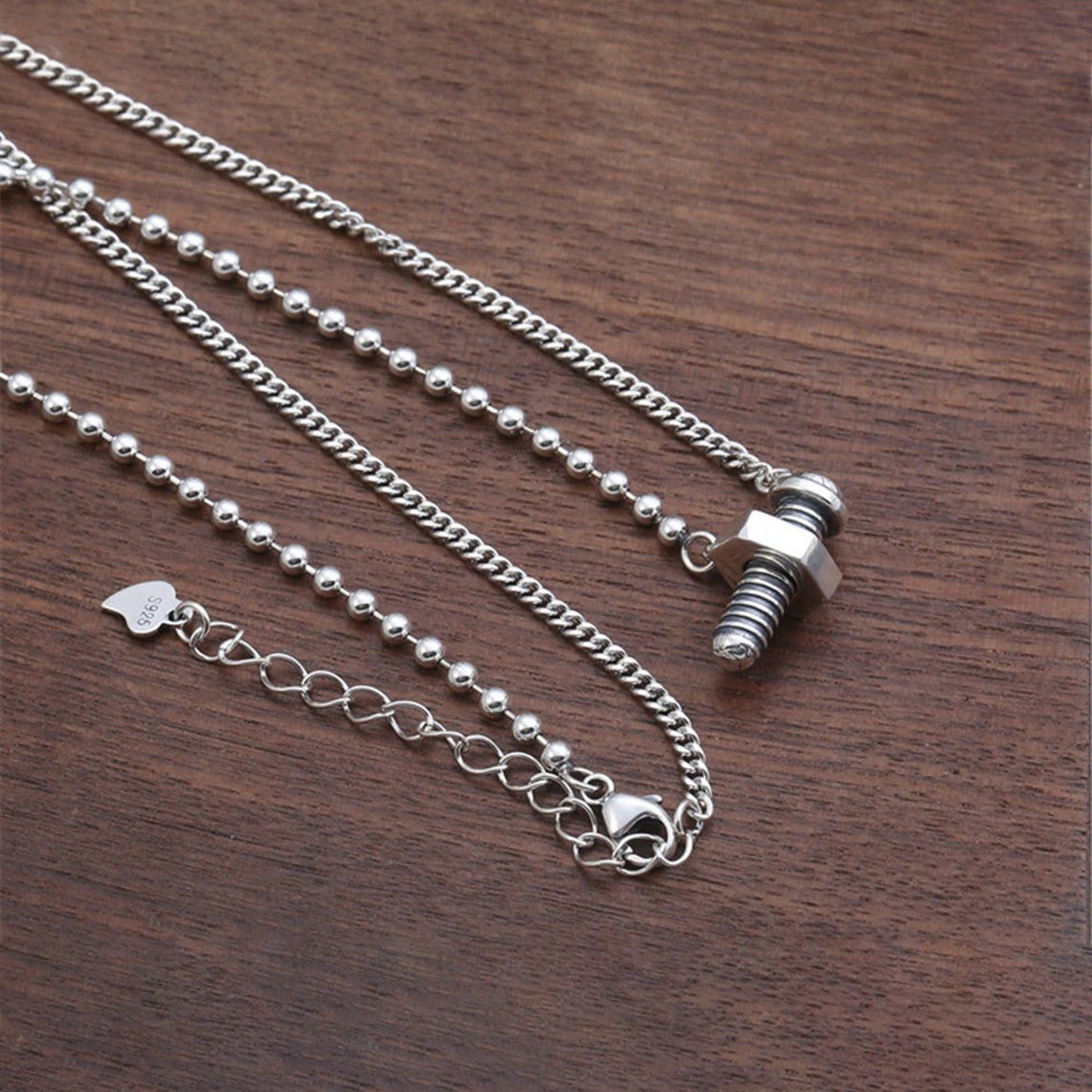 Nuts and Bolts Pendants 925 Sterling Silver Jewelry Etsy