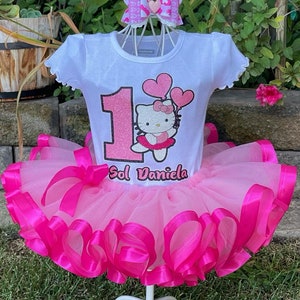 Hello Kitty, Dresses, Girls Xl Pink Hello Kitty Dress With Black Tutu