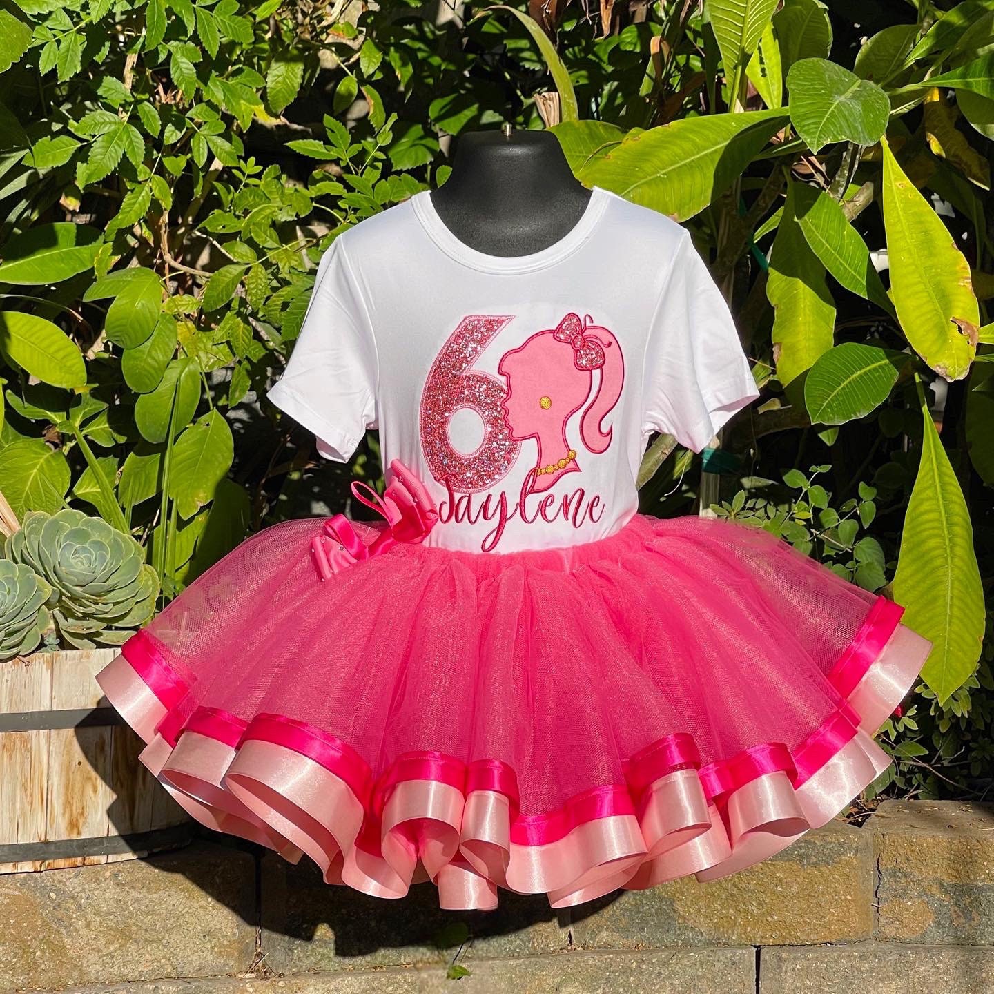 Pink Barbie Girl Dress Tween Dance Costume