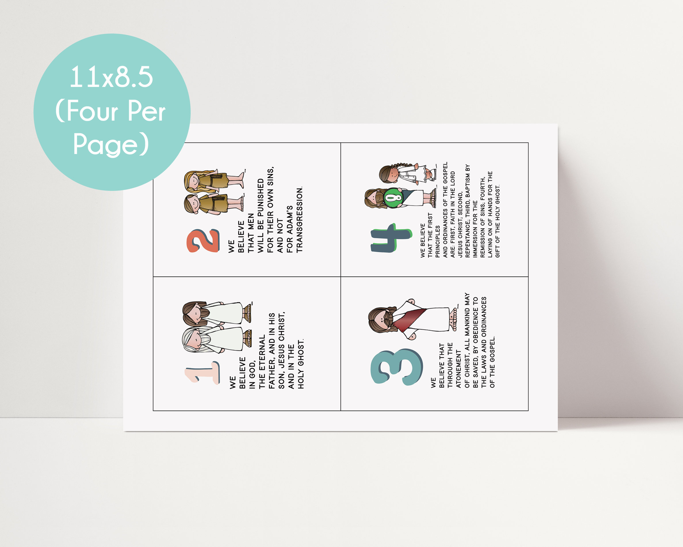 Lds Articles Of Faith Printable