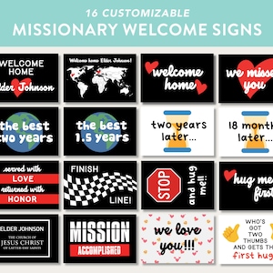 16 Airport Missionary Homecoming Posters | Two Size Options | 20x30 or 24x36 | LDS Missionary | Welcome Home Print | LDS Airport | Corjl