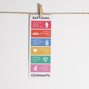 Printable LDS Baptism Bookmark {Digital Download} | lds baptism gift  lds bookmark | lds primary