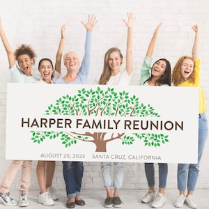 Custom Family Reunion Vinyl Banner: Personalized Gathering Poster