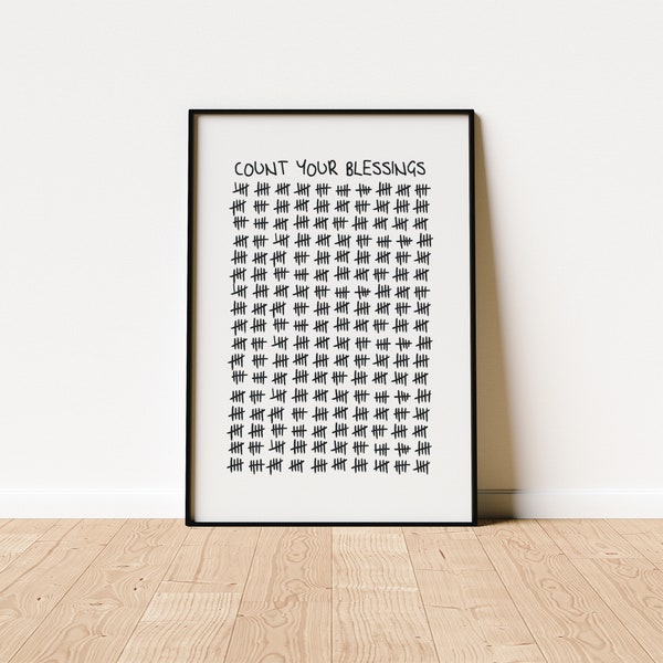 Count Your Blessings Print | 5 Colors | 5 Sizes | lds wall art | lds print | lds poster | lds hymn | lds blessing | Digital Download