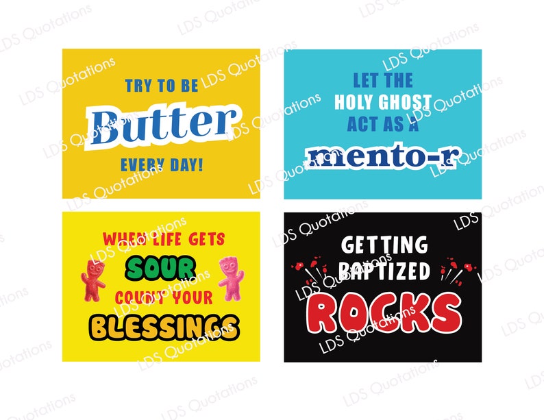 16 LDS Baptism Candy Printables Treat Printables LDS | Etsy