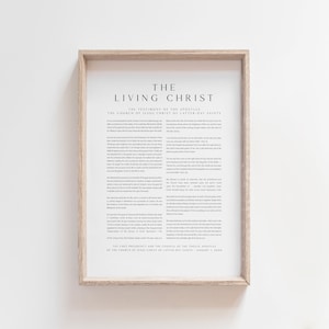 The Living Christ | Digital Download | lds proclamation | lds print | lds poster | lds gift | lds jesus christ | lds christ