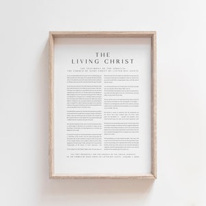 The Living Christ | Digital Download | lds proclamation | lds print | lds poster | lds gift | lds jesus christ | lds christ