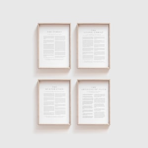 LDS Proclamation Bundle | 5 Sizes | Living Christ | Family Proclamation | Restoration Proclamation | Articles of Faith | Digital Download