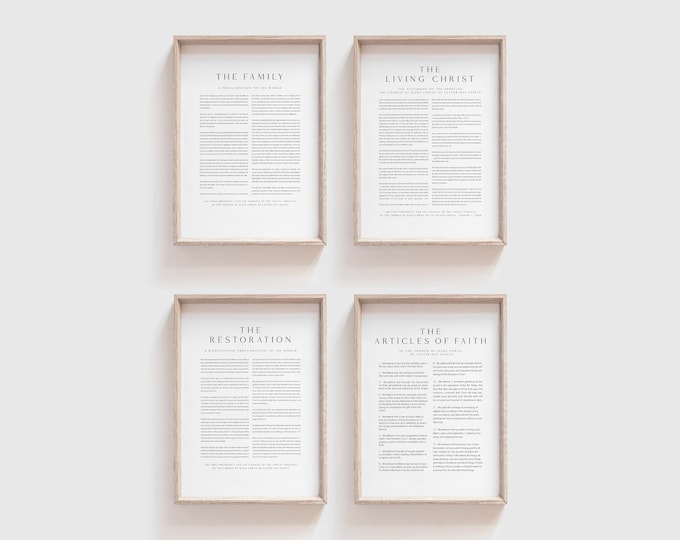 LDS Family Proclamation to the World Digital Printable File, Family ...