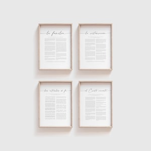 Paquete de Proclamaciones / La Familia, Artículos de Fe, El Cristo Viviente, La Restauracion / Versión in English / SUD / LDS / Spanish