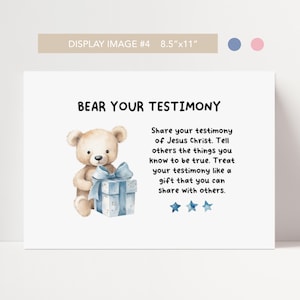 LDS Three Bears of Baptism Printable Bundle | Blue and Pink | 8 Unique ...