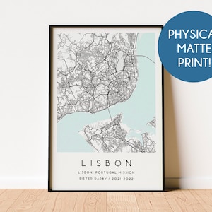 Physical Print Custom LDS Mission Map Square Print | LDS Mission Gift ...