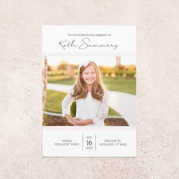 Lds Baptism Announcement - Etsy