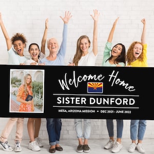 Homecoming Banner for LDS Missionaries | 6x2 Banner | 8x3 Banner | Digital Download Option | high quality vinyl | lds welcome home