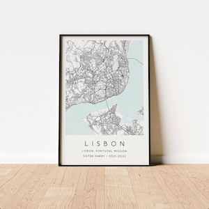 Descarga digital personalizada del mapa de la misión SUD / Regalo de la misión SUD / Despedida del misionero SUD / Regreso a casa de la misión / Impresión de la misión