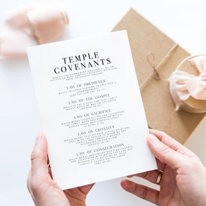 LDS Temple Covenants Printable | LDS Temple Poster | LDS Temple Prep ...