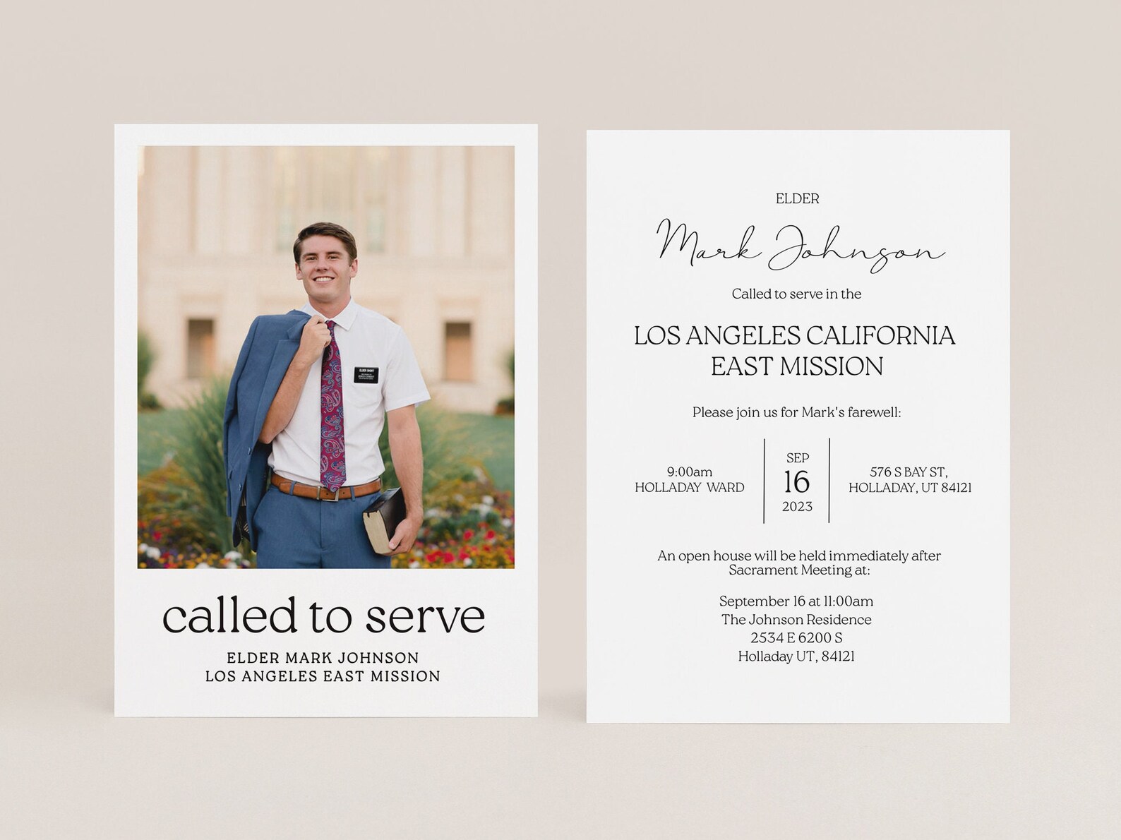 EDITABLE 5x7 LDS Missionary Announcement Printable - Etsy