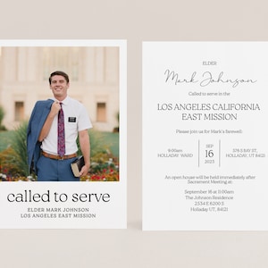 EDITABLE 5"x7" LDS Missionary Announcement Printable | LDS Missionary | lds mission farewell | Corjl | Customized | Personalized
