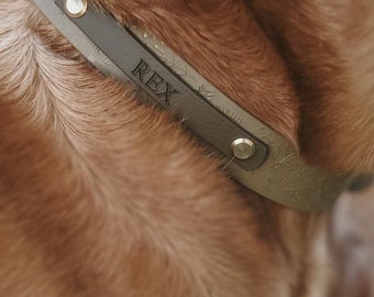 ADD ON - Name Plate For Dog Collar - Embossed Personalisation